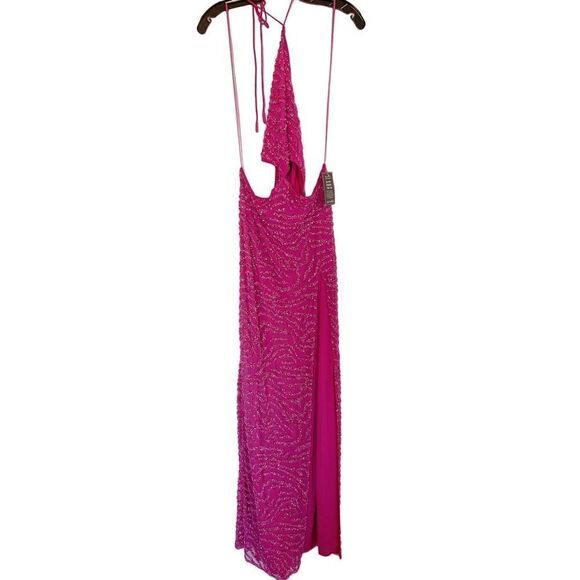 Retrofete Hendrix Dress in Fuchsia Rose Tiger Stripe Fuchsia L - Picture 6 of 9